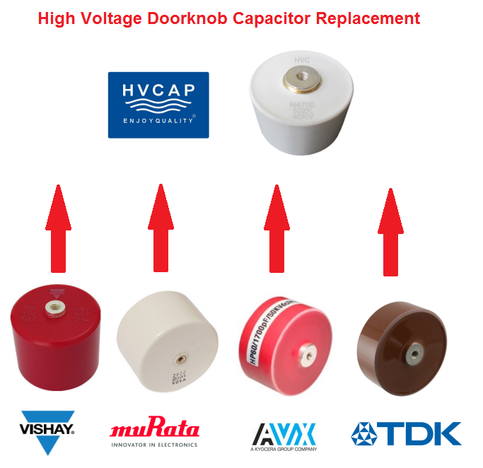 Alternative for AVX	HP60E98250M 100KV 825PF HV doorknob capacitor